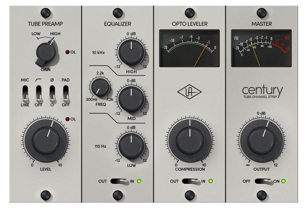 UAD Century Tube Channel Strip universal audio software plug-in