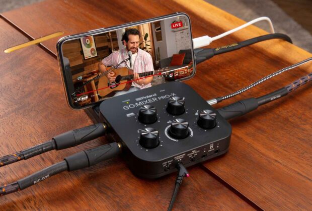 Roland GOMixer Pro-X interfaccia audio mobile recording live broadcast hardware audiofader